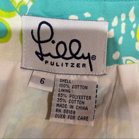 Lilly Pulitzer Daisy And Tropical Fish Skirt FLAW - Picture 5 of 12